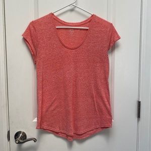 Old Navy Relaxed Coral Scoop Neck T-Shirt